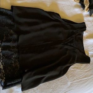 Black sleeveless top